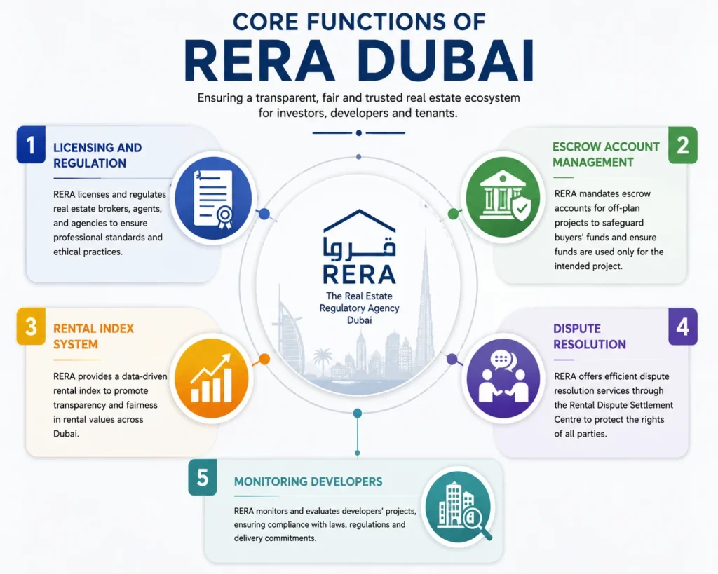 core functions of rera dubai
