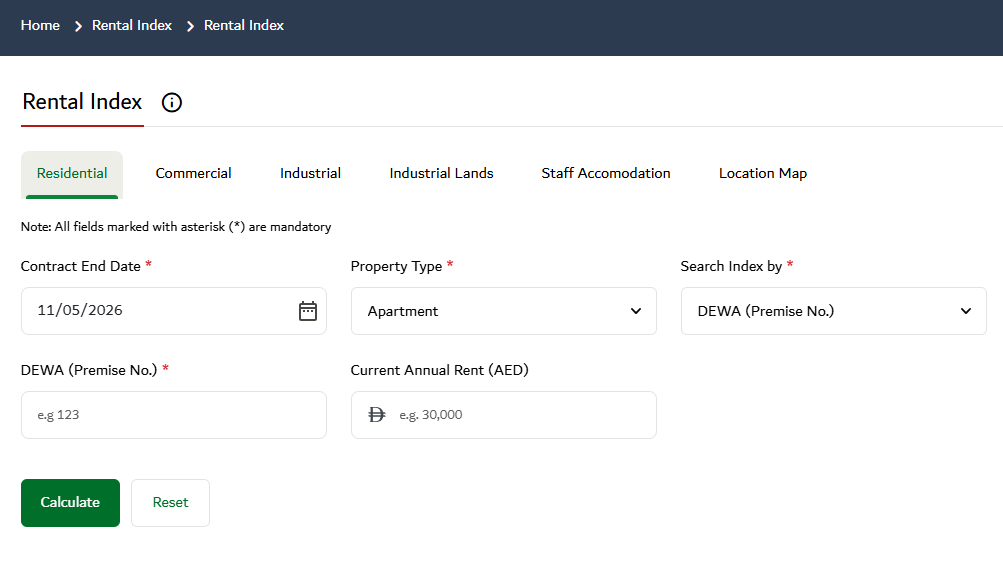 dubai rera rental increase calculator -1