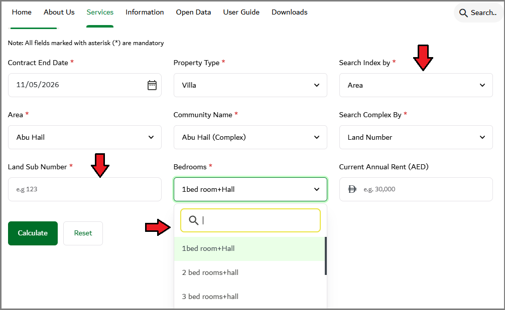 how to use official dubai rera calculator-1